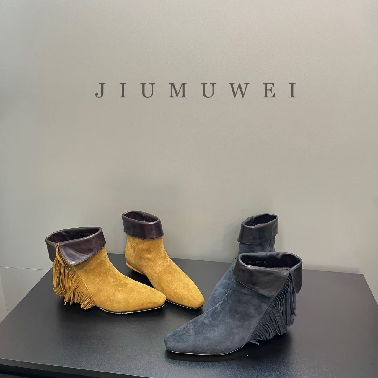 JIUMUWEI 时尚爆款小跟短靴 (加绒) 5128 881-5