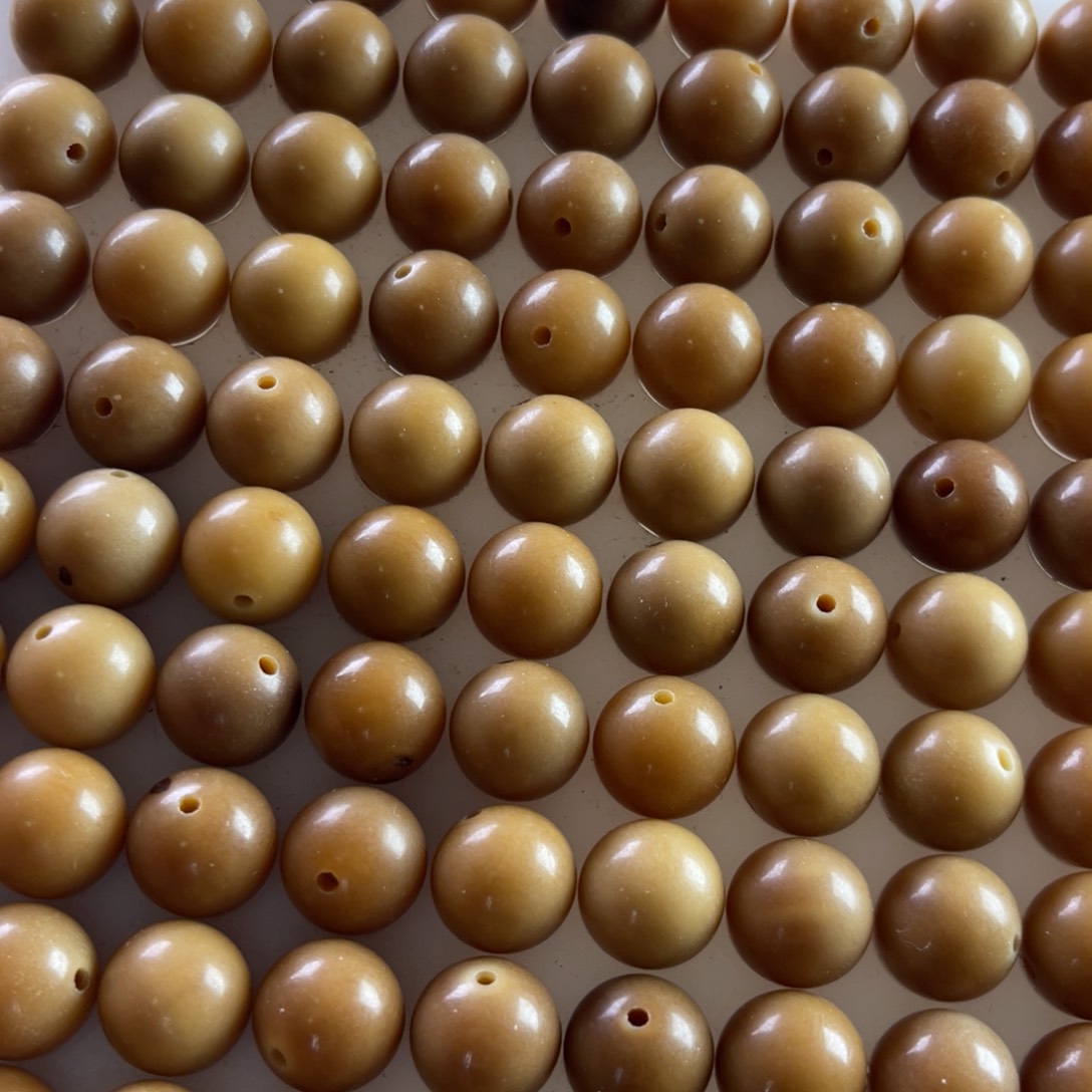 吊坠白玉菩提瑕疵13风化圆珠100颗