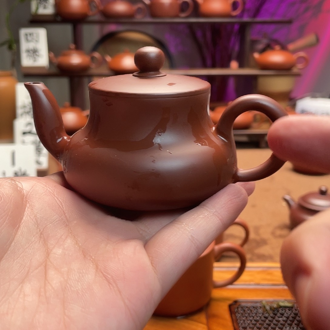 紫砂茶壶茶*果老朱泥君德
