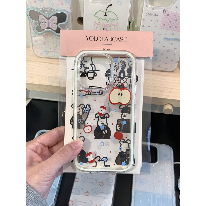 YOLO LAB韩系ins风简约趣味波点立体适用于16pro手机壳苹果15新款