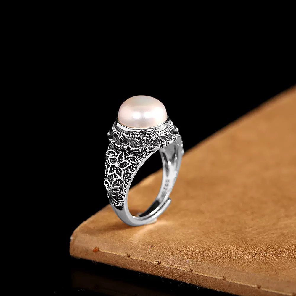 925银戒指 925银戒指 s925银饰品女式戒指 开口指环印尼风