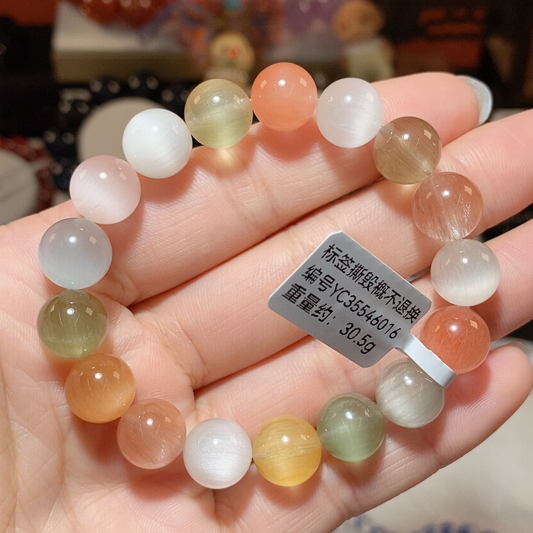 水晶手链未镶嵌兔毛手链