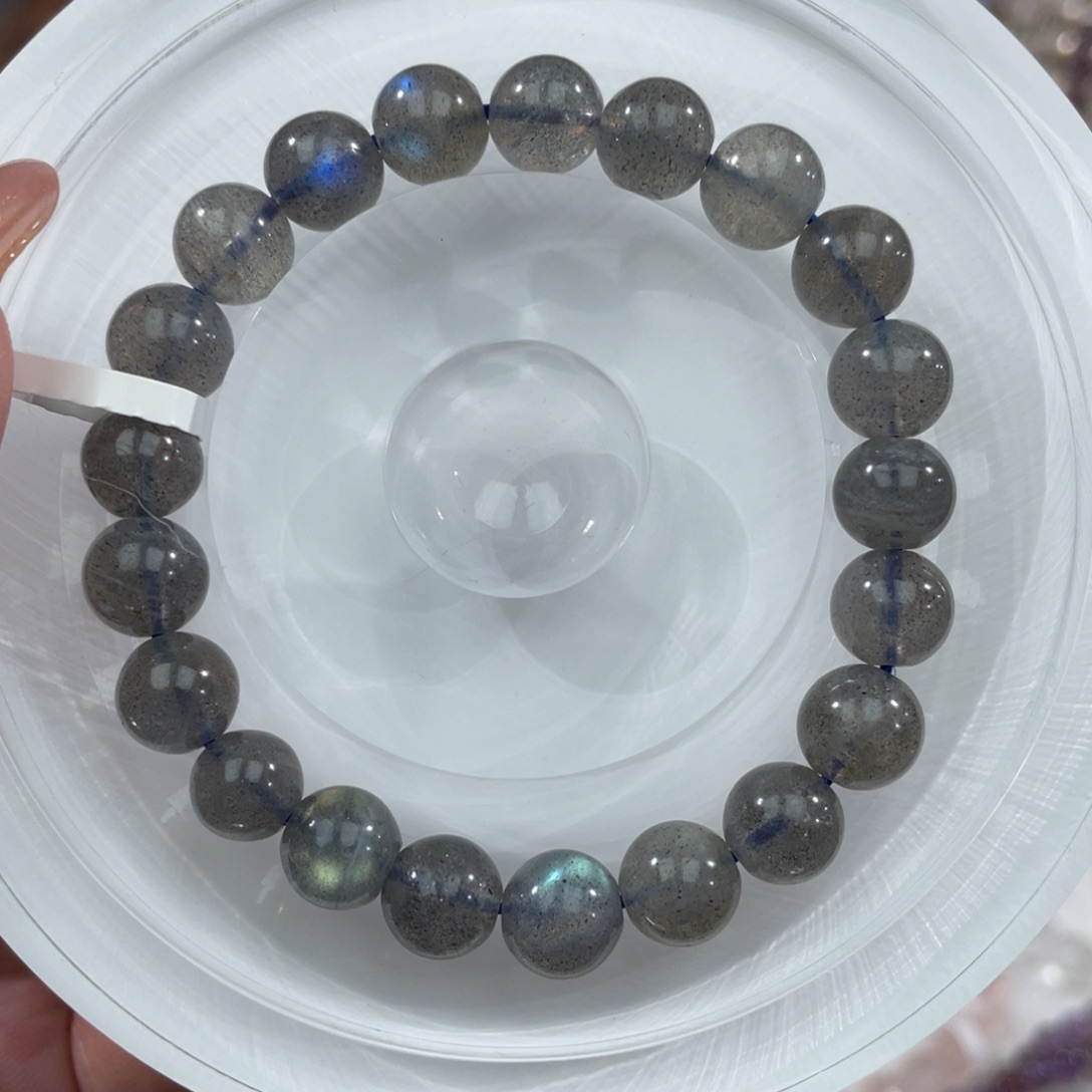 未镶嵌水晶手串开播福利款灰月光9m