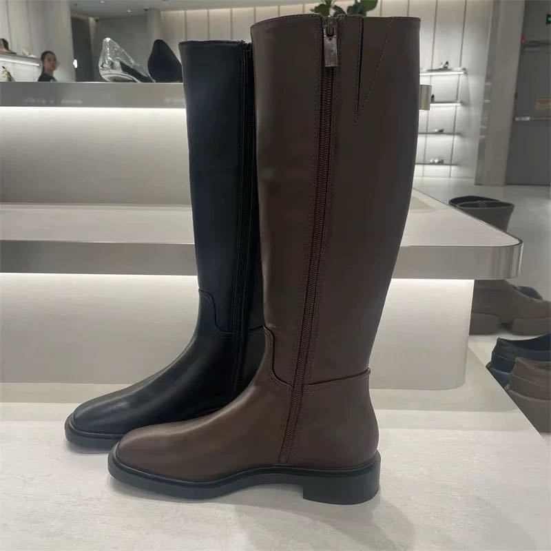 时装靴冬季高筒靴长靴骑士秋冬加绒女靴黑色女鞋过膝