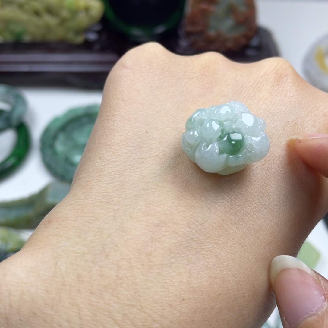 雨***后翡翠未镶嵌颈饰牌子