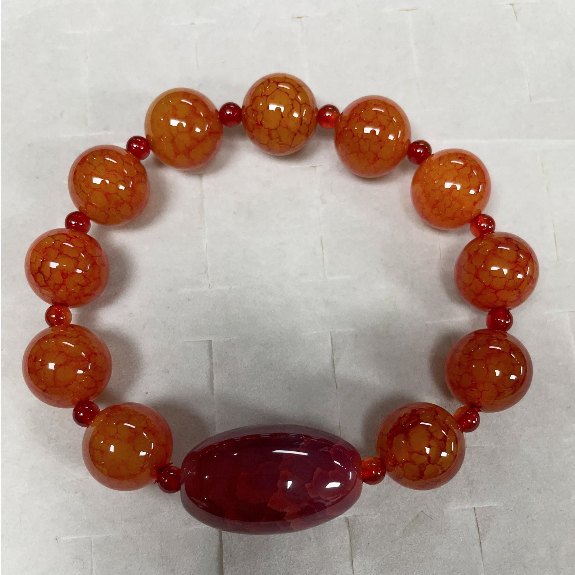 手链 2709  红色大椭圆珠珠手串多样性发货