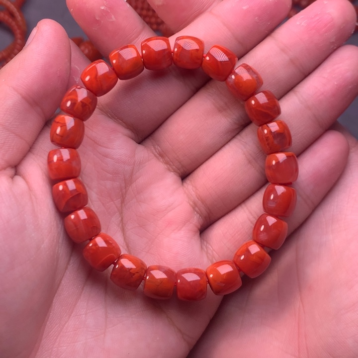 【闪购商品】未镶嵌配饰南红玛瑙卡9mm