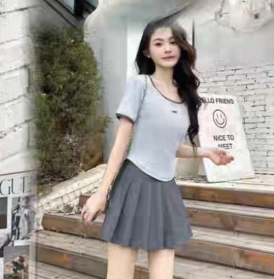 083夏装新款女装短袖T恤女宽松圆领