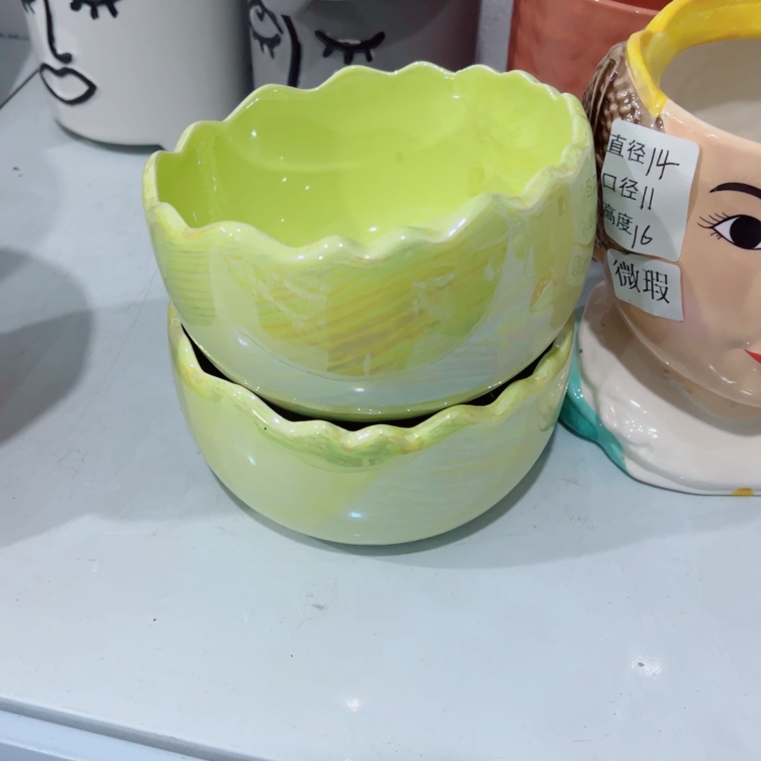 有孔，陶瓷花盆满10米包邮发货