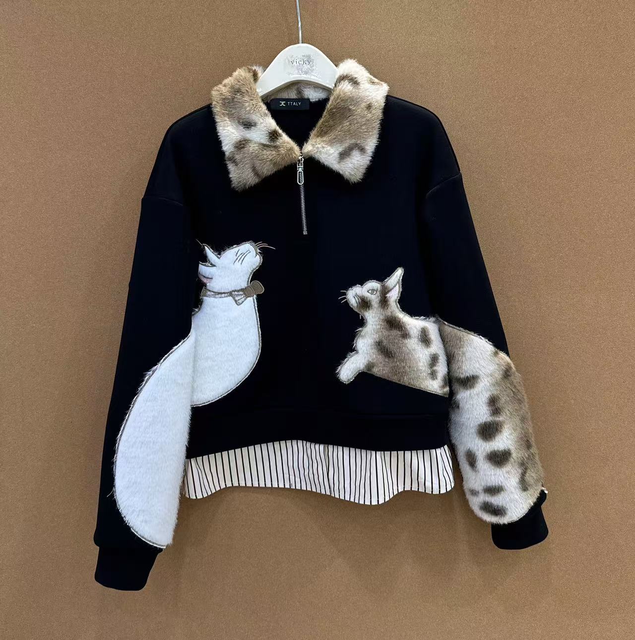 【宠粉价】设计师款时尚气质百搭女装卫衣NH-Q0892