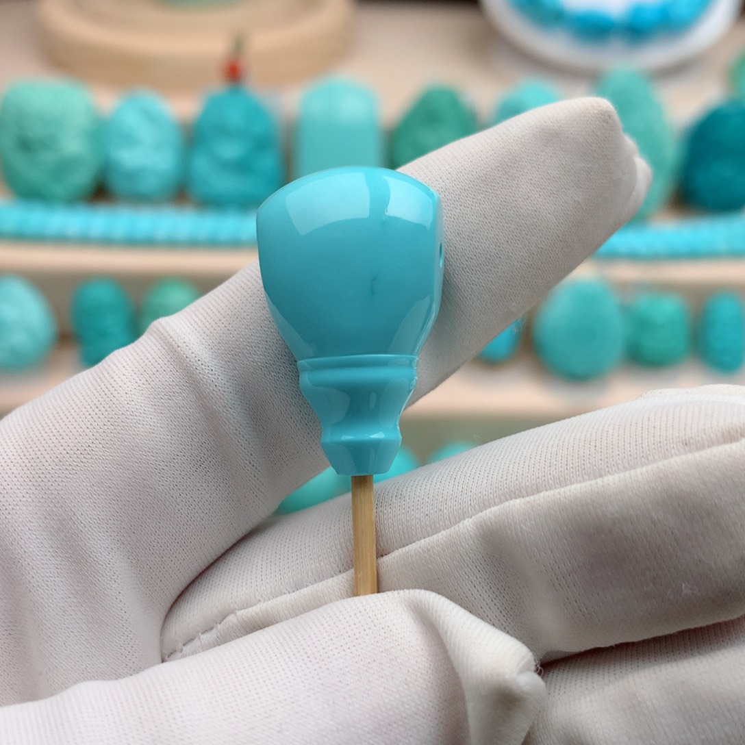 绿松石珠宝奇石未镶嵌15mm