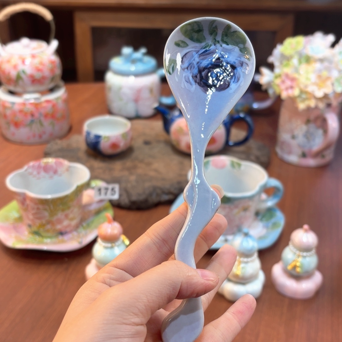 景德镇手绘高温釉下彩陶瓷茶具