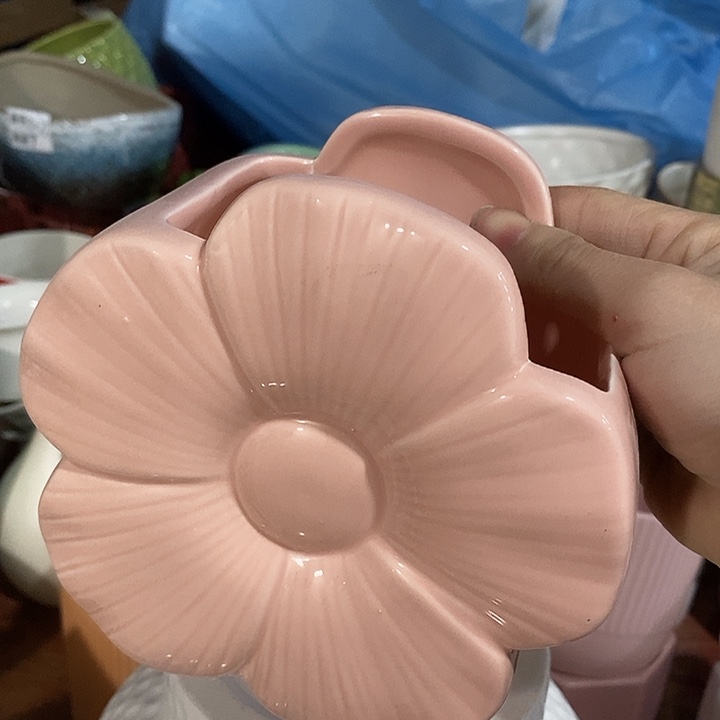 陶摆件陶盆有孔 瑕疵介意勿拍