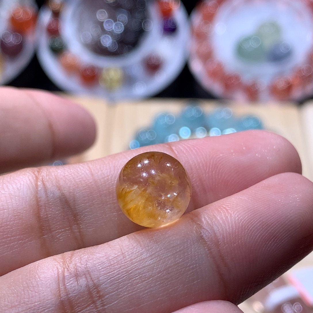 卿****水晶未镶嵌吊坠(不含链)黄超七单珠11mm
