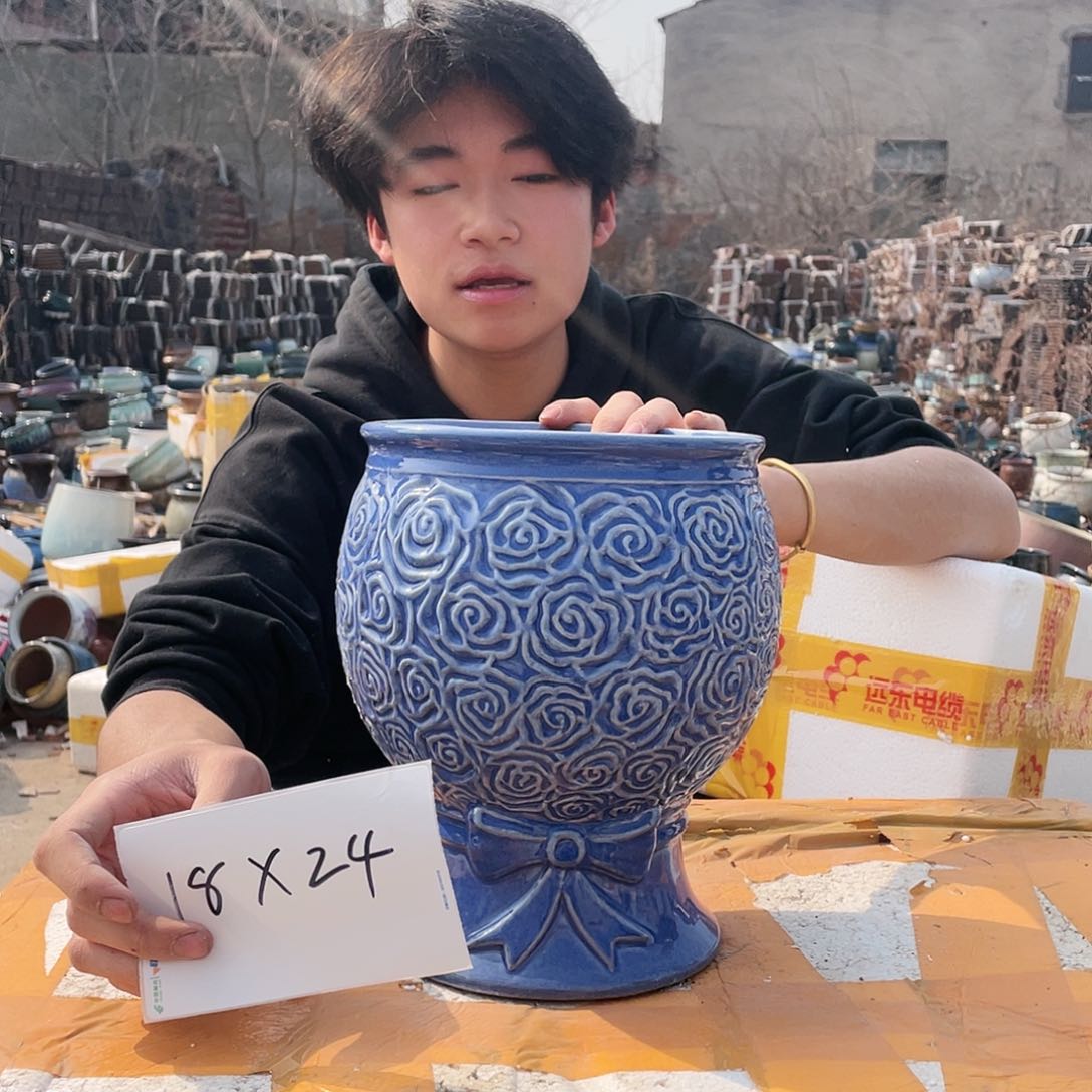 红陶宜兴紫砂花盆