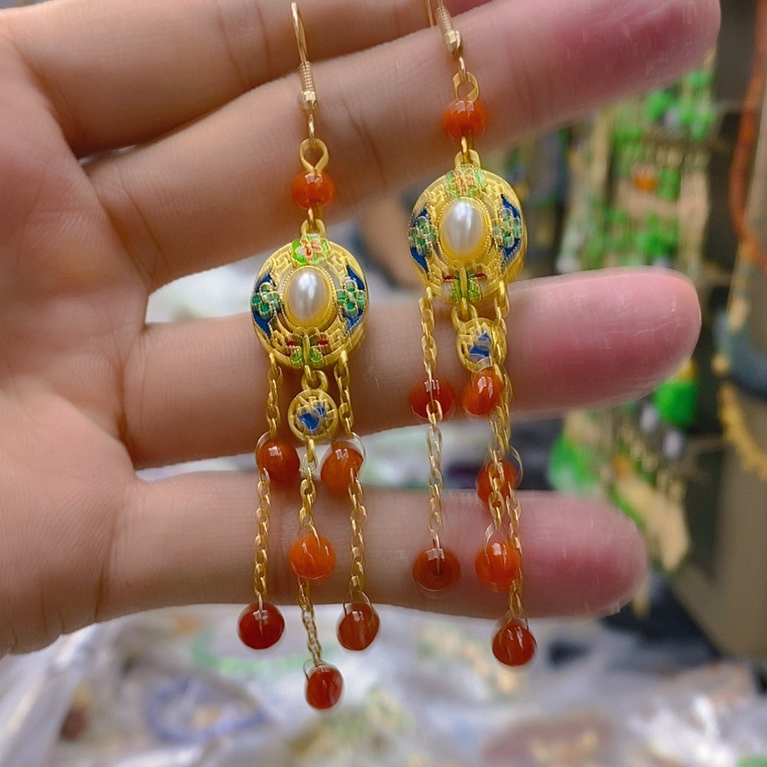 翡翠合金耳饰翡翠