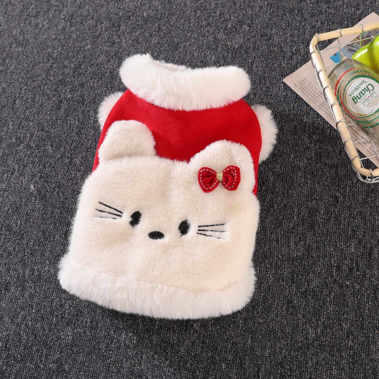 宠物狗狗年服中国风喜庆加厚保暖小型犬秋冬加绒衣服