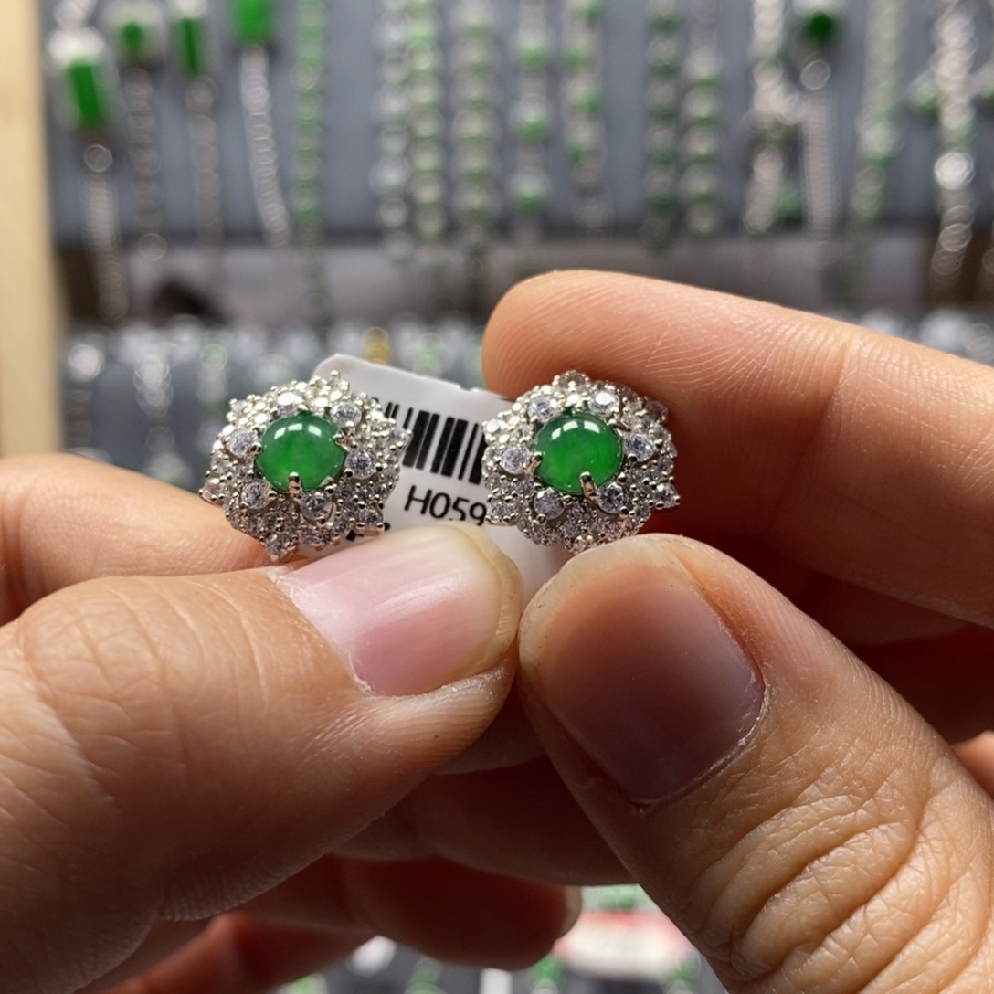 翡翠颈饰银S925镶嵌059号