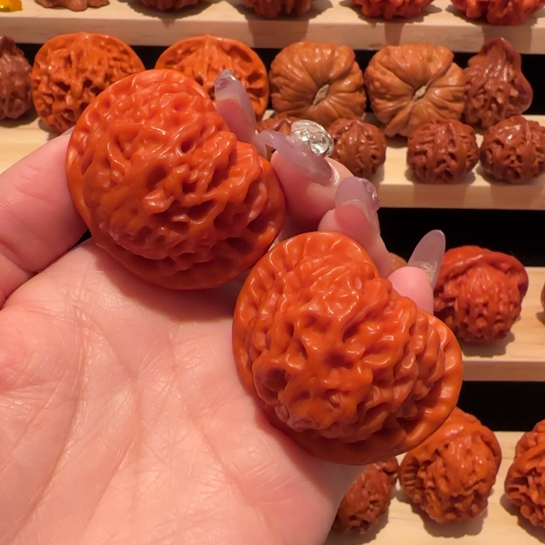文玩核桃吊坠玉化宫灯43精品2405