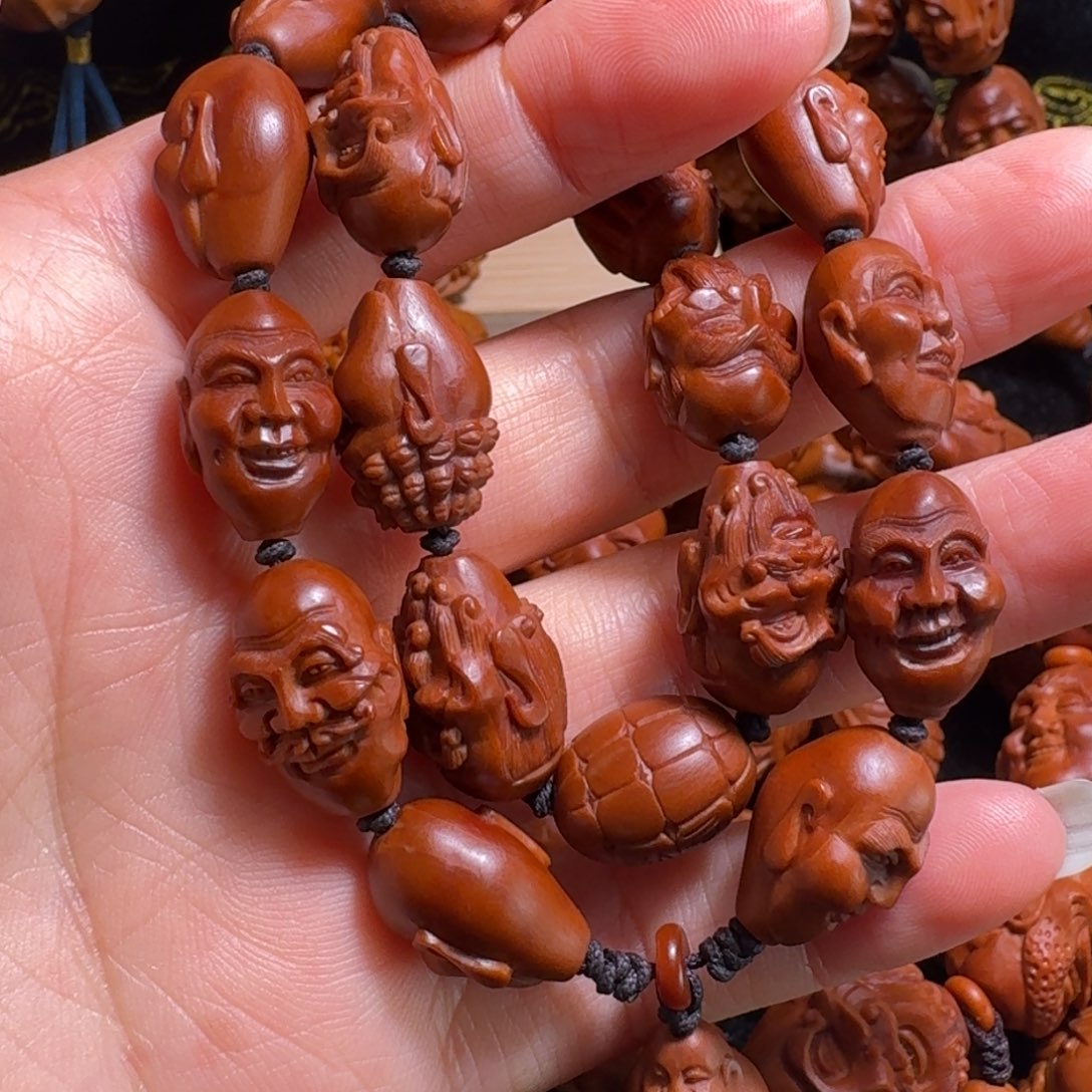 滑***部手串/手链橄榄核橄榄核雕