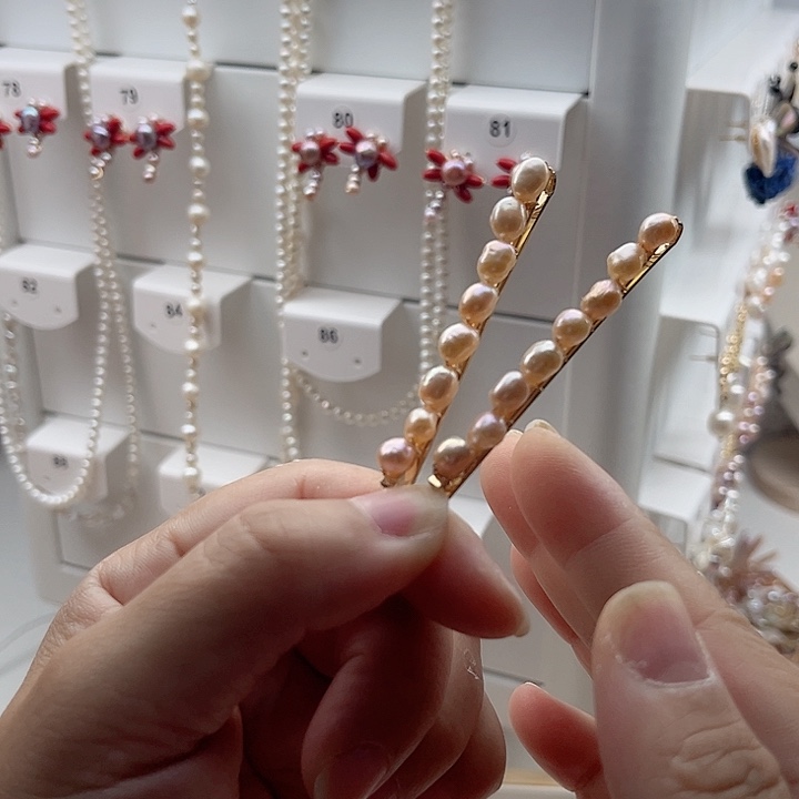 发夹未镶嵌淡水珍珠