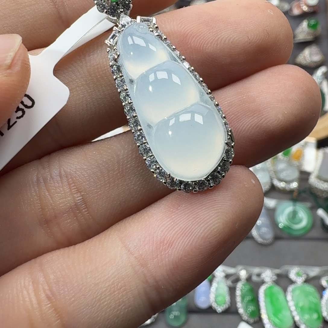 翡翠银S925镶嵌戒指天然缅甸翡翠A货