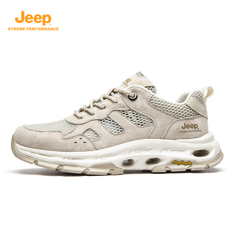 JEEP/吉普男鞋秋季透气网面2025新款徒步户外休闲鞋子男款男款