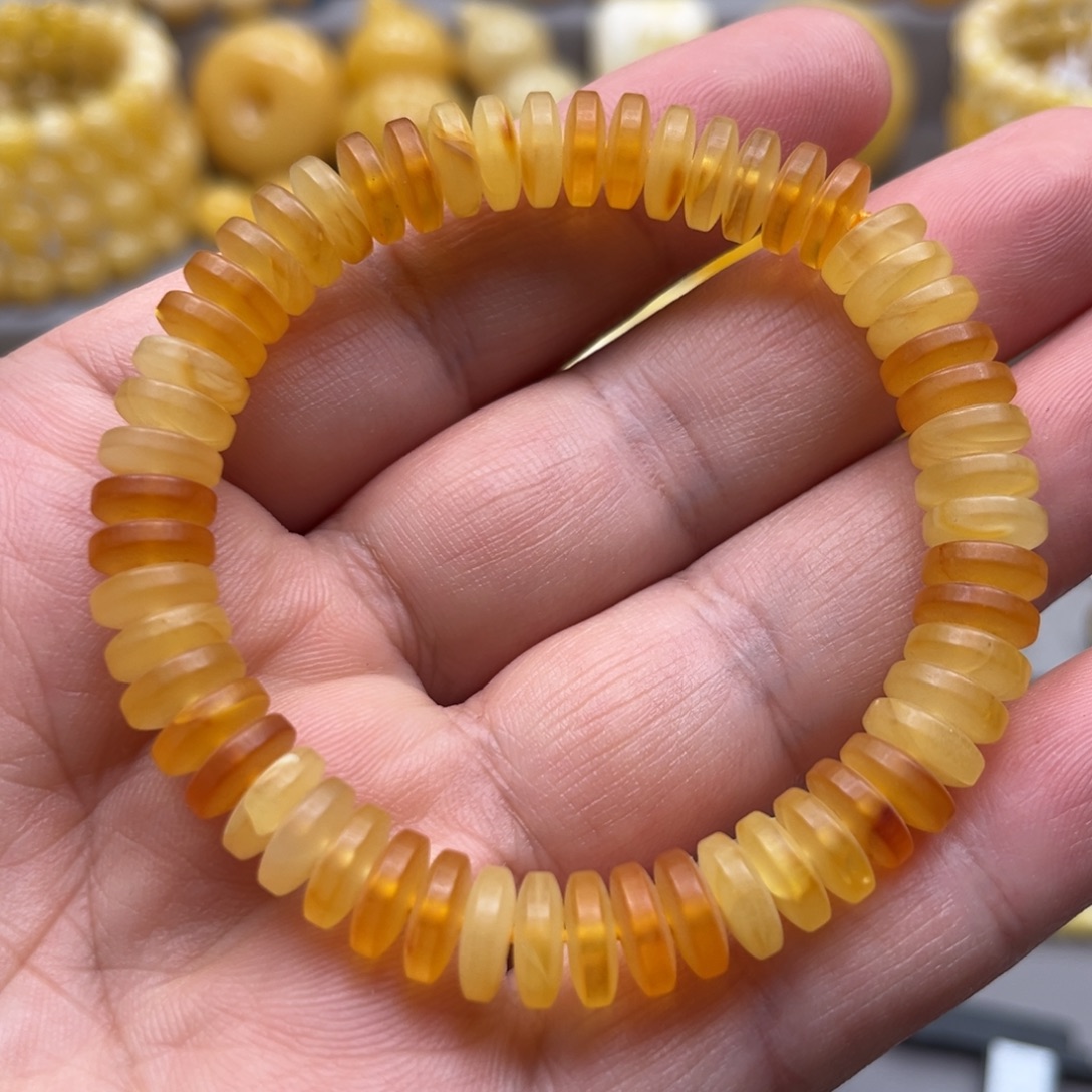 琥珀未镶嵌手链手串