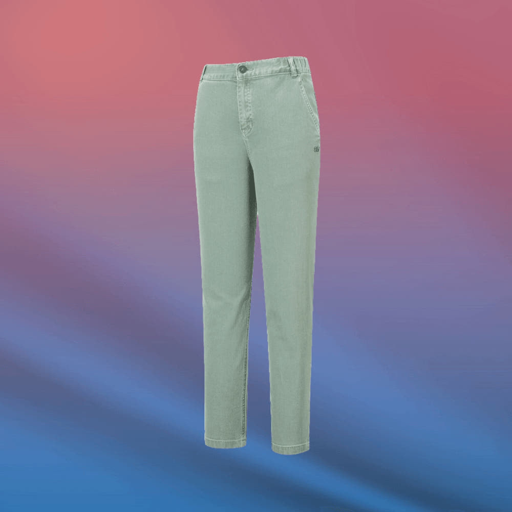 KOLON SPORTS 可隆 女款春秋款水洗牛仔棉宽松休闲裤