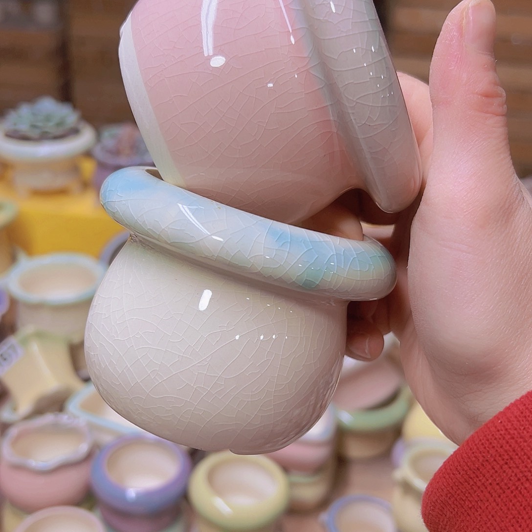 红陶陶瓷花盆当场满12包邮