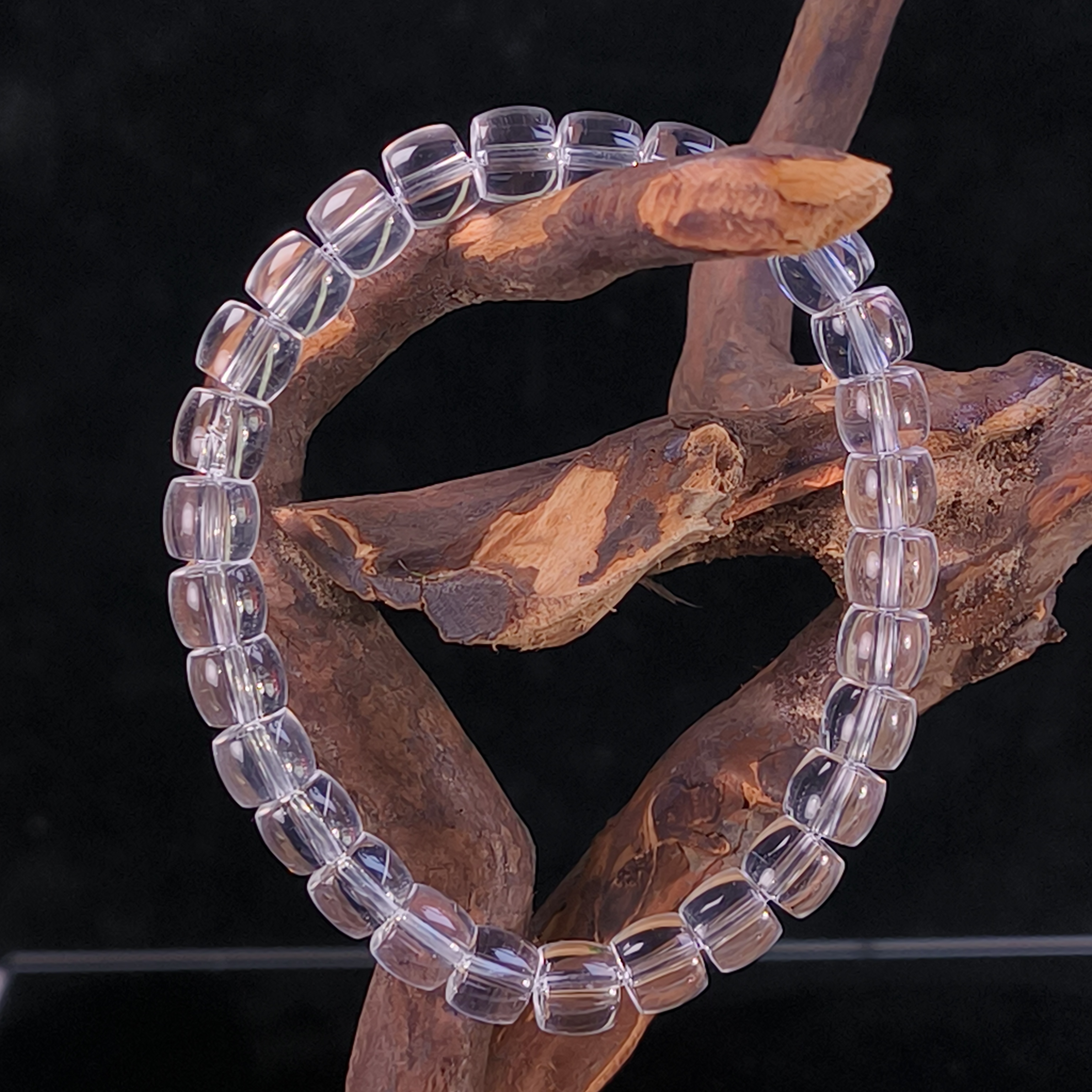 BeadsDance白水晶老形珠手串7mm+ 多样性发一 编号XL1024