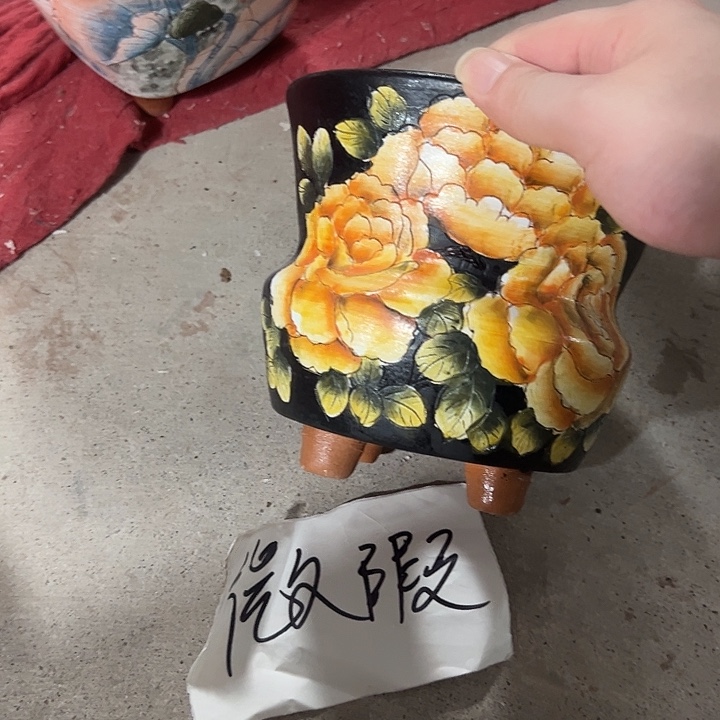 景德镇手绘花盆满38包邮偏远地区除外
