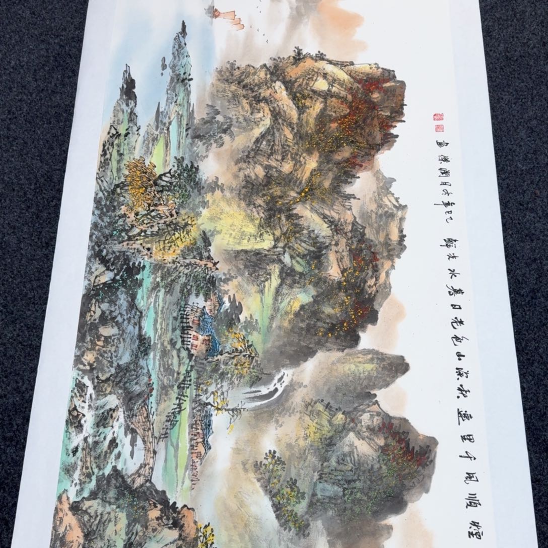 国画纯手绘山水花鸟作品