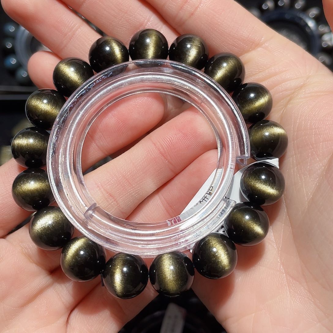 黑曜岩手链未镶嵌小**?