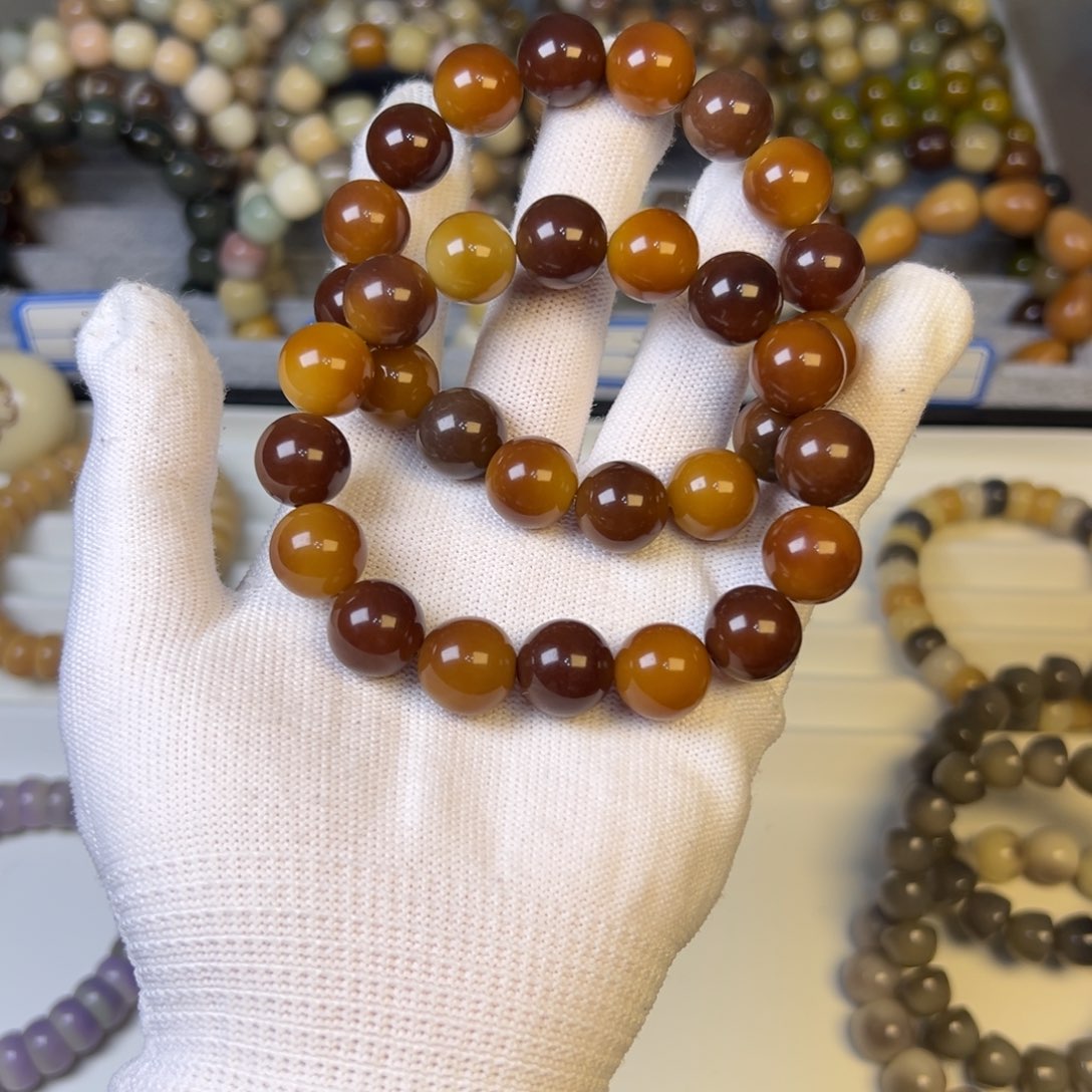 手串菩提根/象牙果菲料栗子小灯泡圆珠卡13