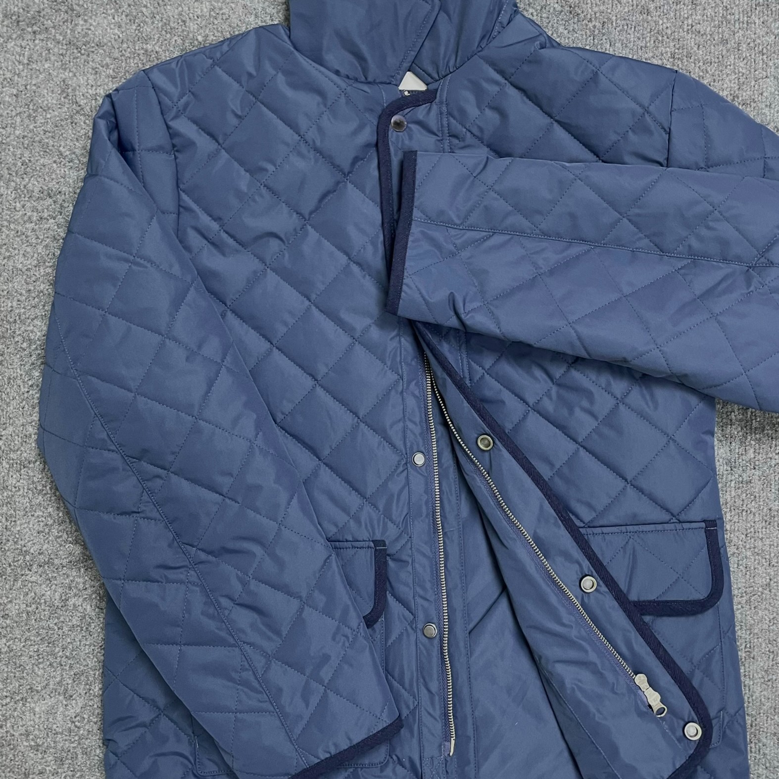 9334男士冬款拉链菱格纹棉服