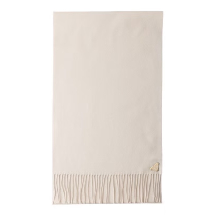 未使用 Prada/普拉达 金属徽标羊绒真丝围巾