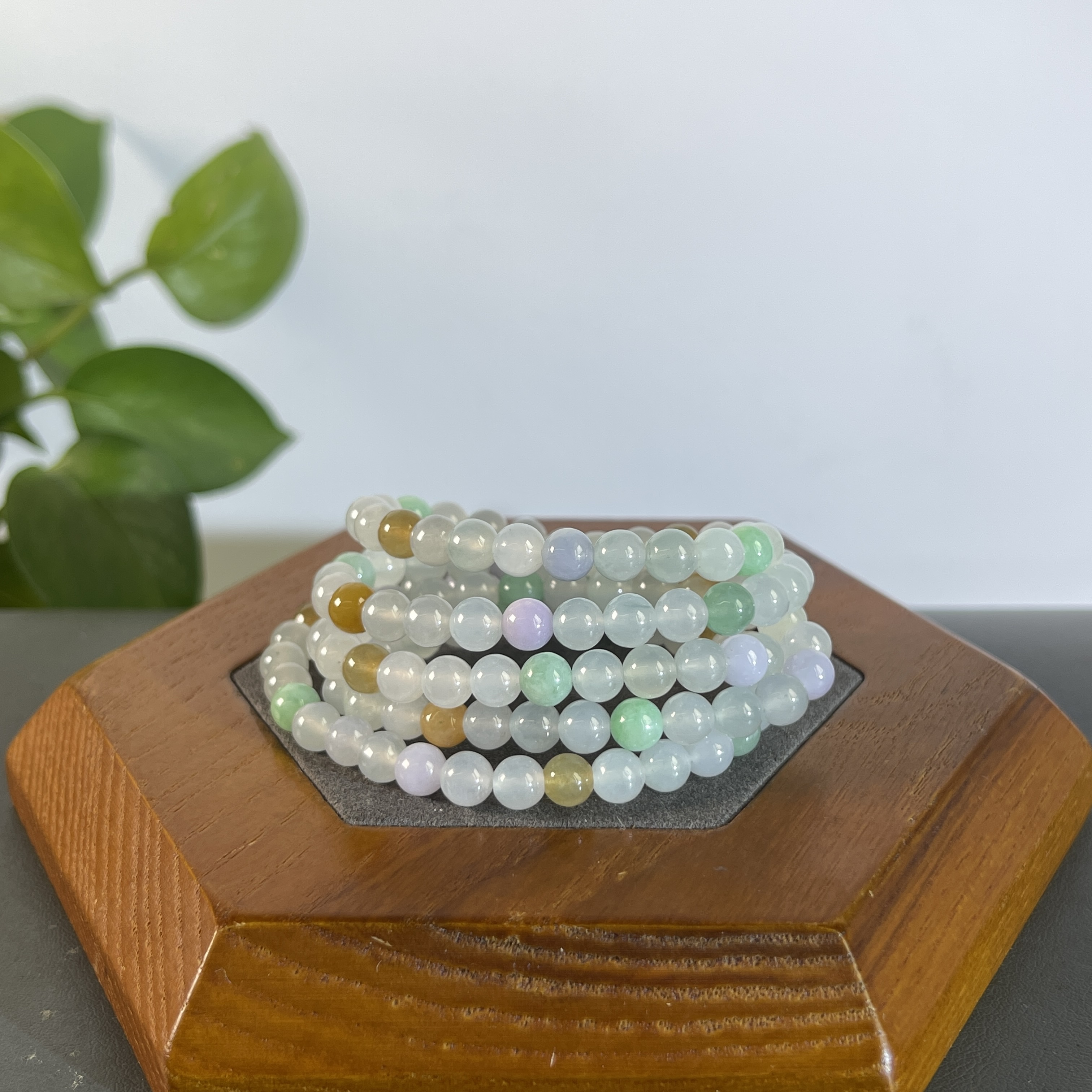 JXW29-103   天然缅甸翡翠A货  翡翠珠链（含配饰）