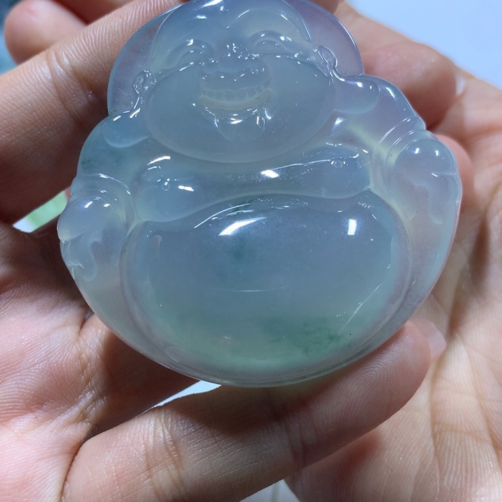 翡翠颈饰未镶嵌天然翡翠佛公定金