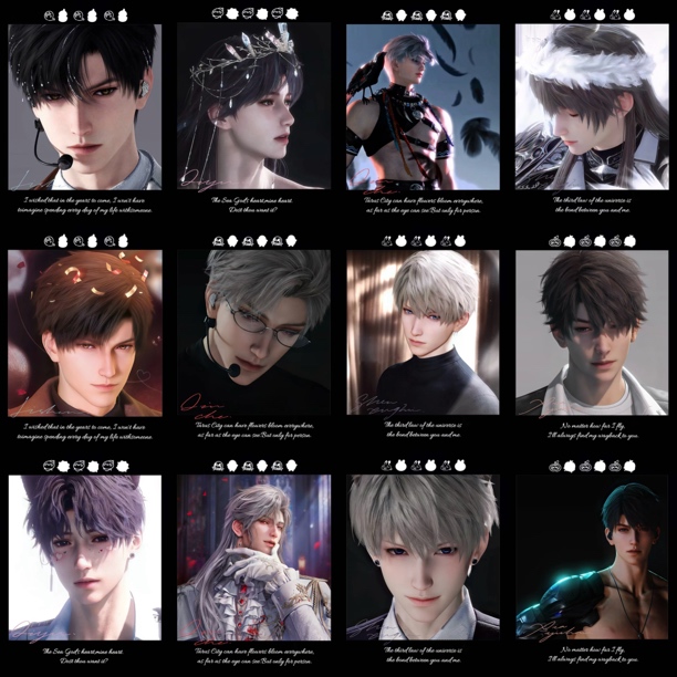 恋与深空5寸小方相卡同人周边收藏祁煜沈星回夏以昼黎深秦彻