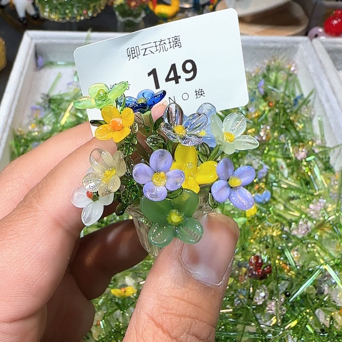 琉璃手工艺品149插花