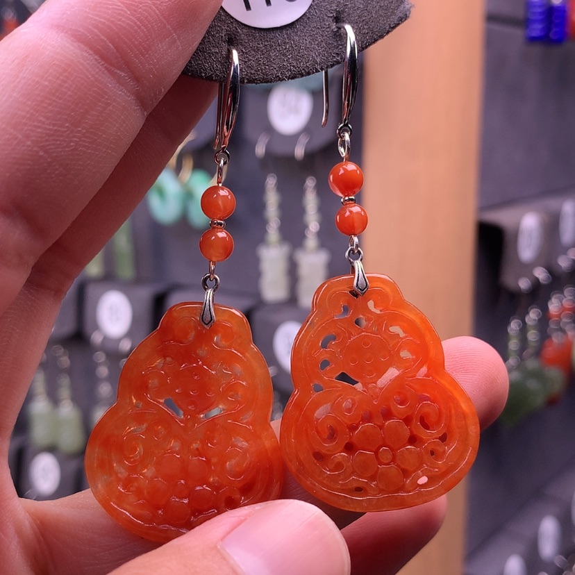 【闪购商品】翡翠耳饰银S925镶嵌紫****9满意