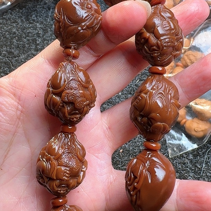 橄榄核吊坠橄榄玉华财神2.0