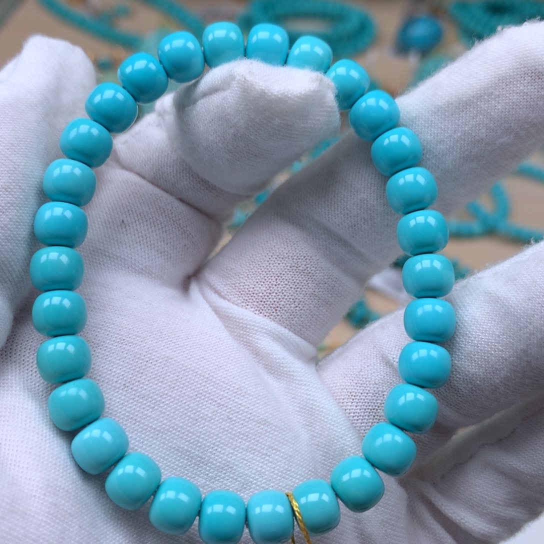 绿松石精品7老型手串未镶嵌