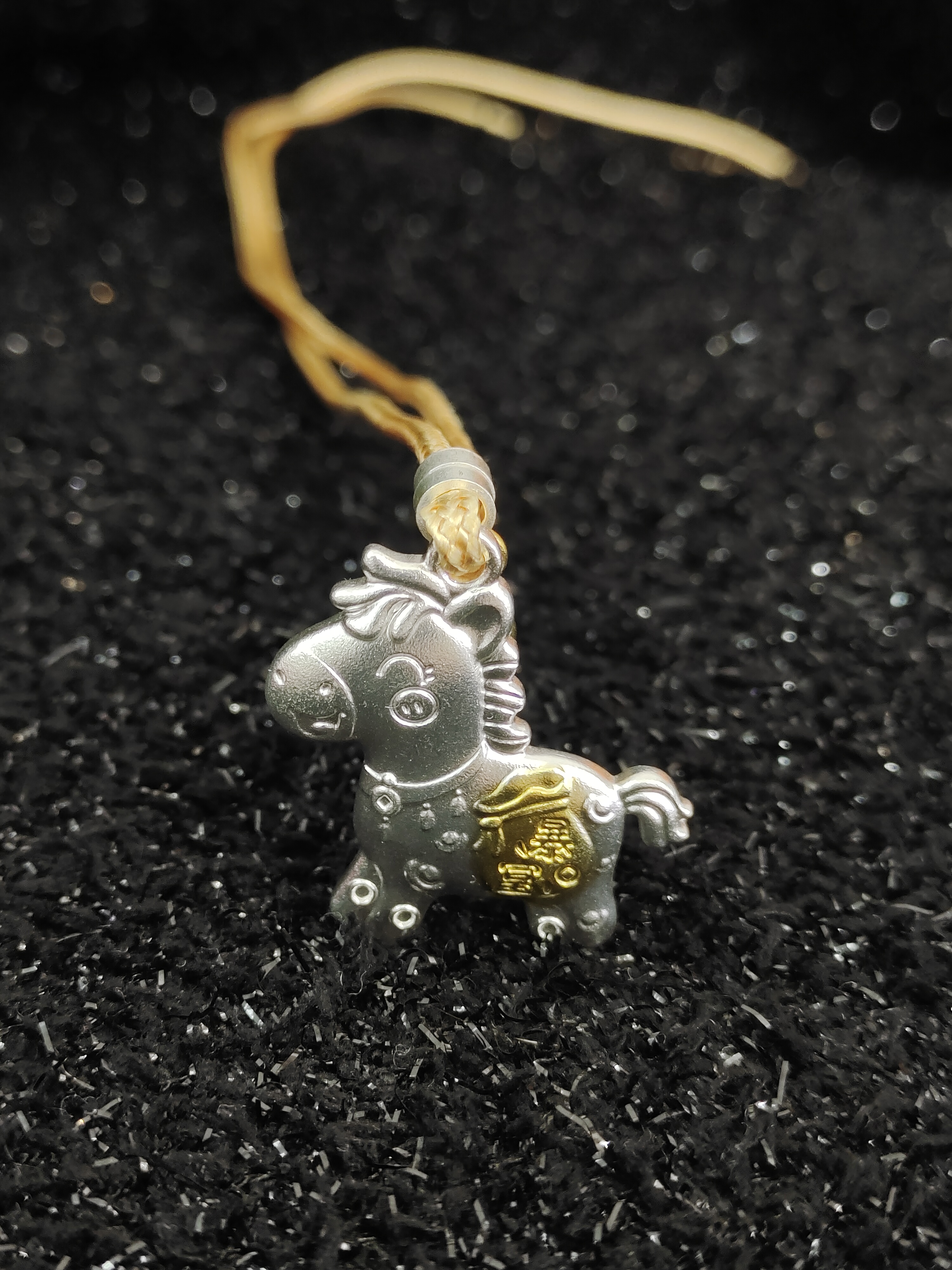 足银银制品 马年爆款足银马上暴富吊坠