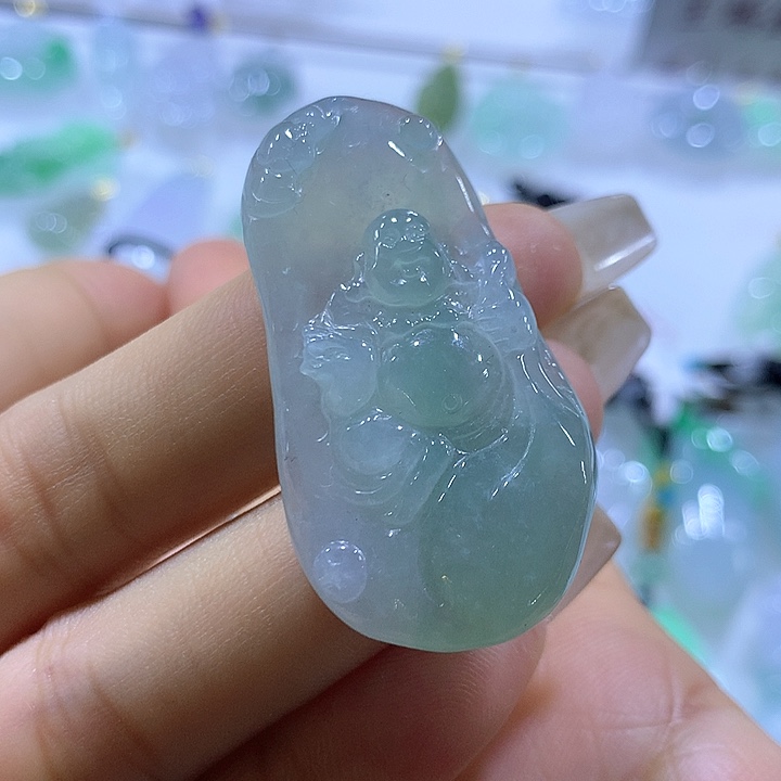 翡翠颈饰未镶嵌天然翡翠A货吊坠