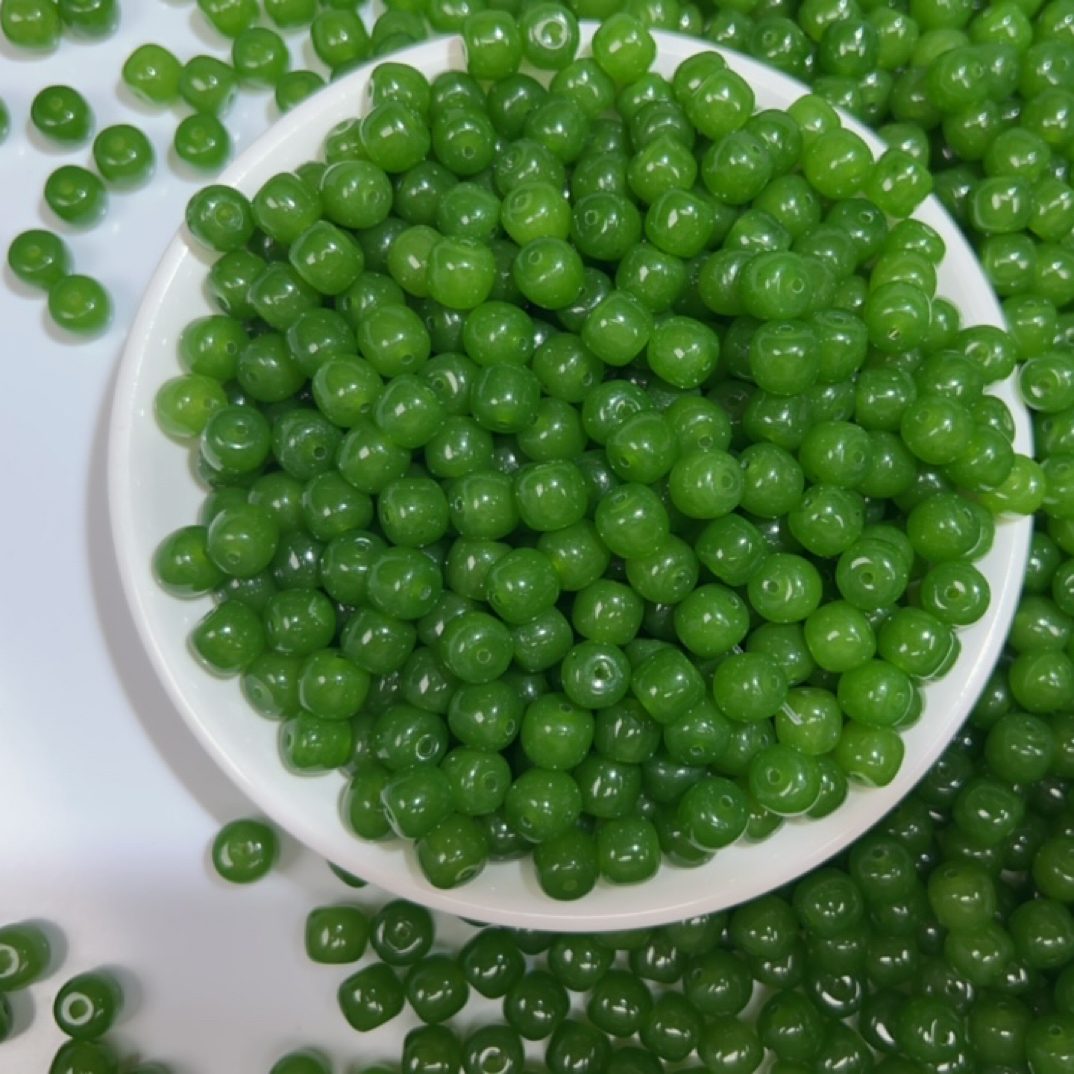 W3267菠菜绿色老型8*7MM*10颗