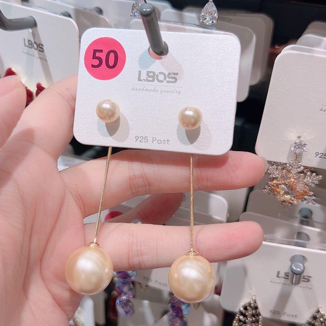 锆石纯铜合金耳环