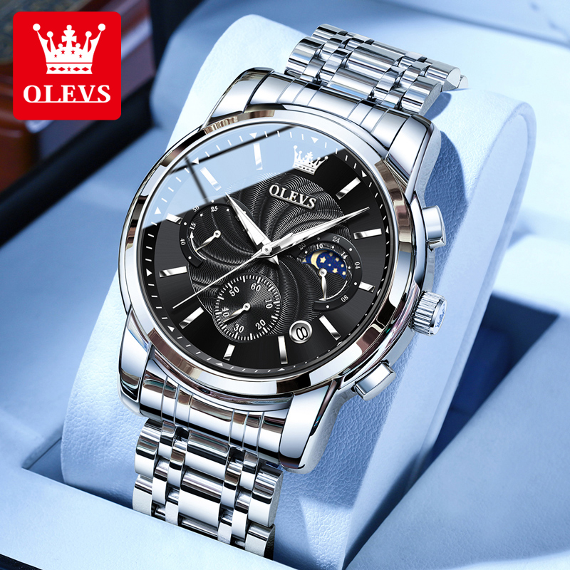 爆款2025新款男士手表多功能全自动机械表潮流夜光防水石英表男款