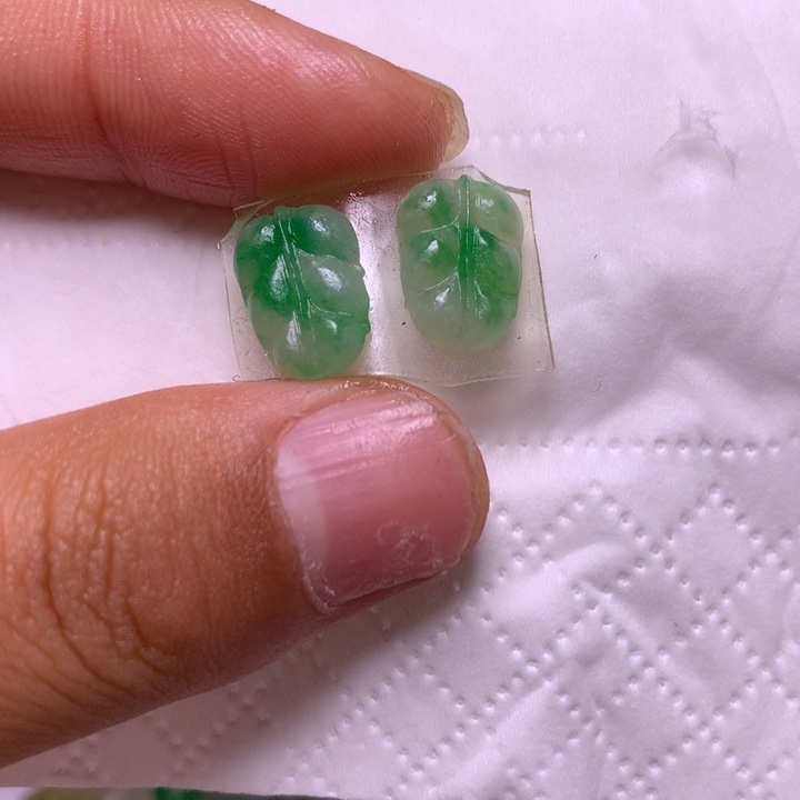 定制翡翠未镶嵌叶子